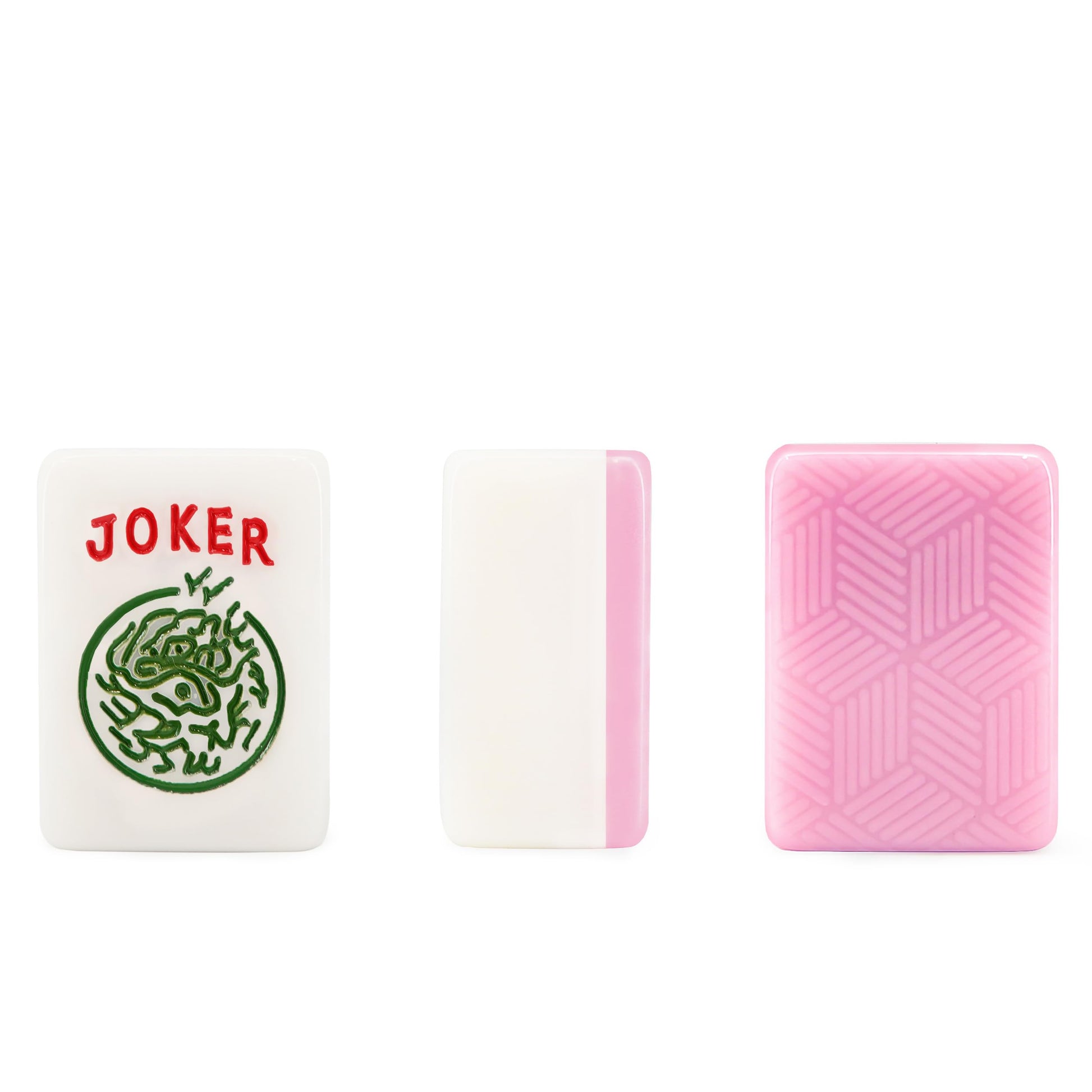 Engraved American Mahjong Tiles Set, 166 Pink 1.4" Melamine Mahjong Tiles, Easy-to-Read Jumbo Size Mah Jongg Game with Storage Bag, NMJL Compatible