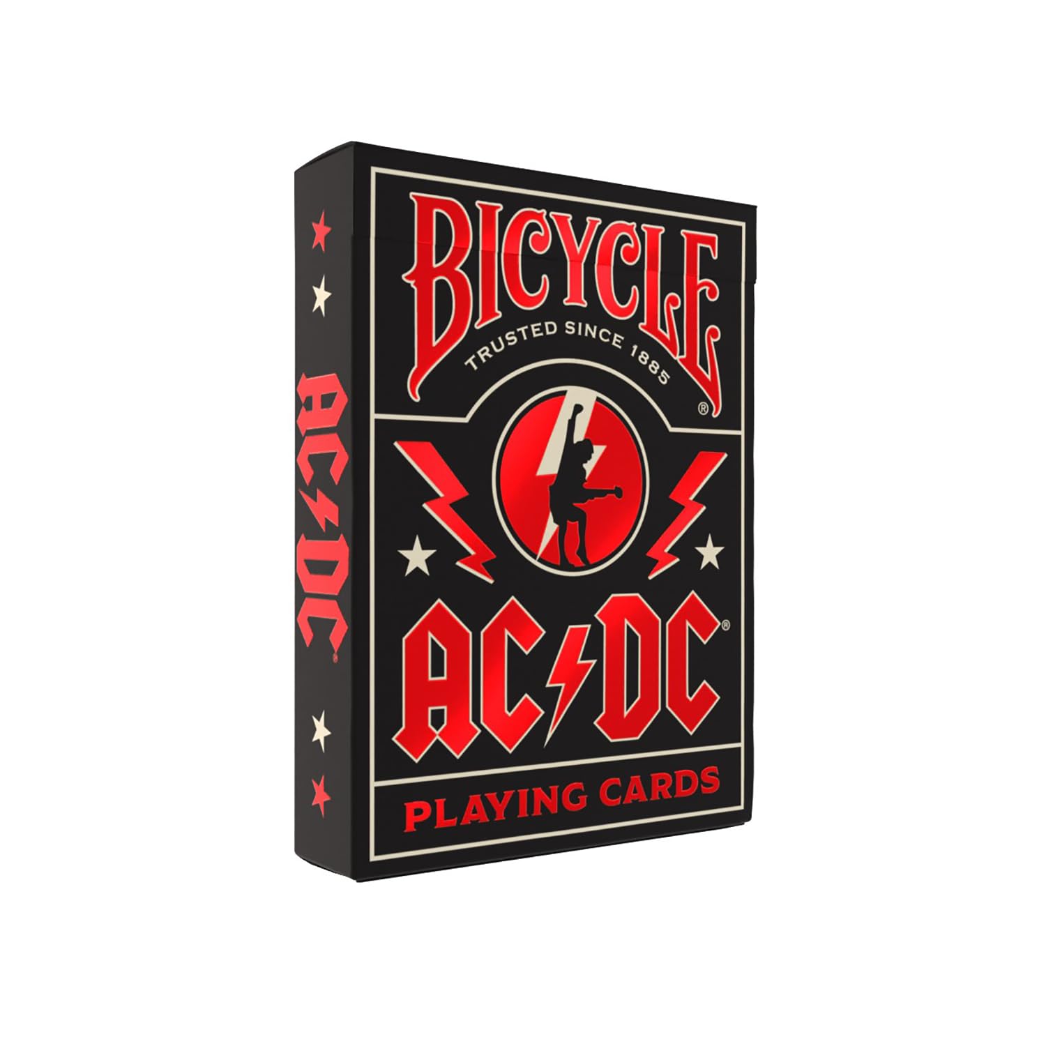 Bicycle ACDC Playing Cards, Features Iconic ACDC Song Titles and Band Designs, Red and Black, 1 Deck