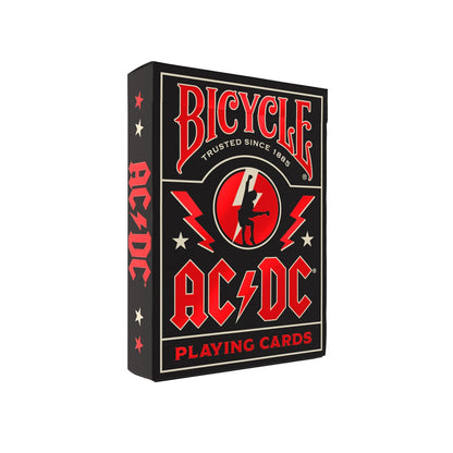 Bicycle ACDC Playing Cards, Features Iconic ACDC Song Titles and Band Designs, Red and Black, 1 Deck