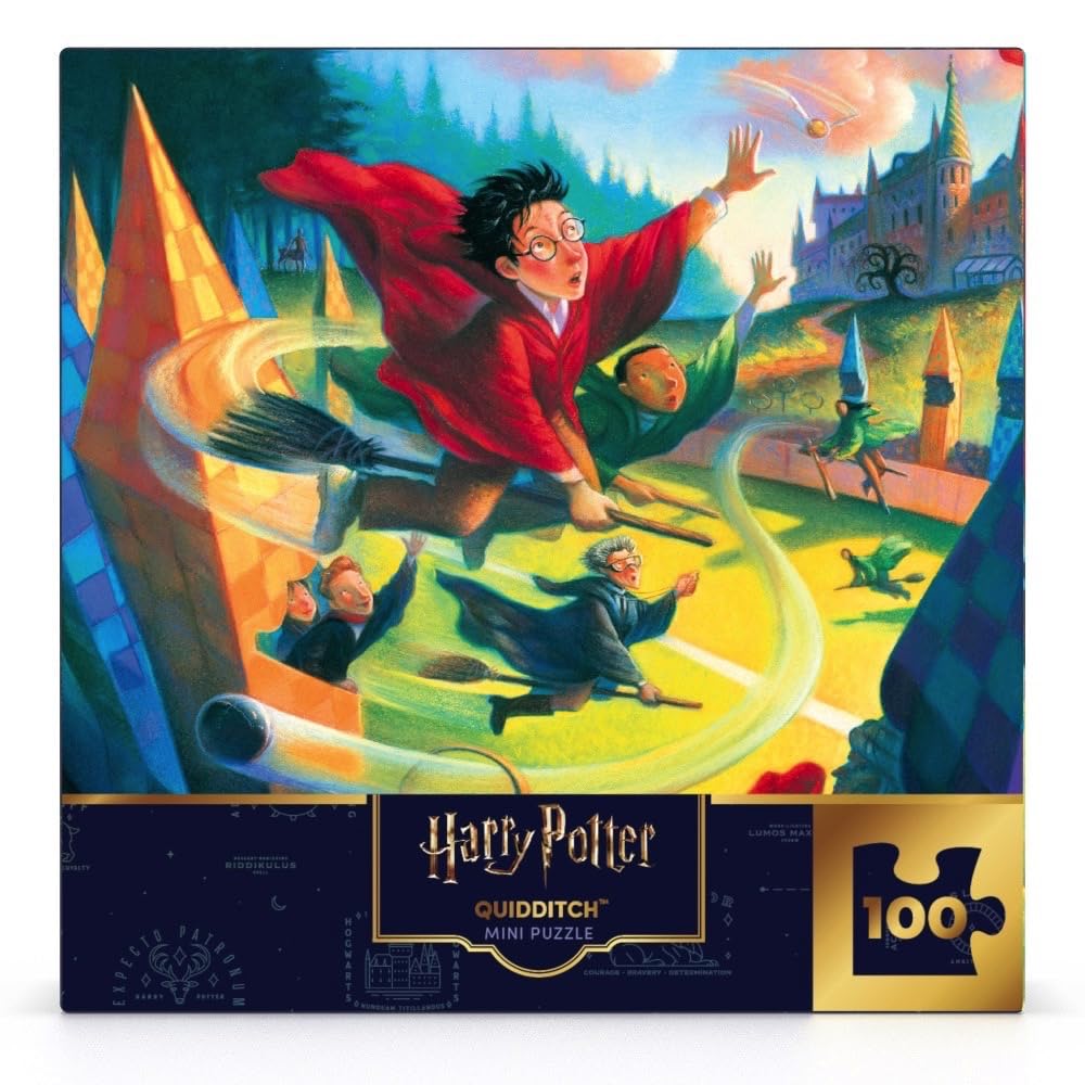 New York Puzzle Company - Harry Potter Quidditch Mini - 100 Piece Jigsaw Puzzle for Adults by Mary GrandPré