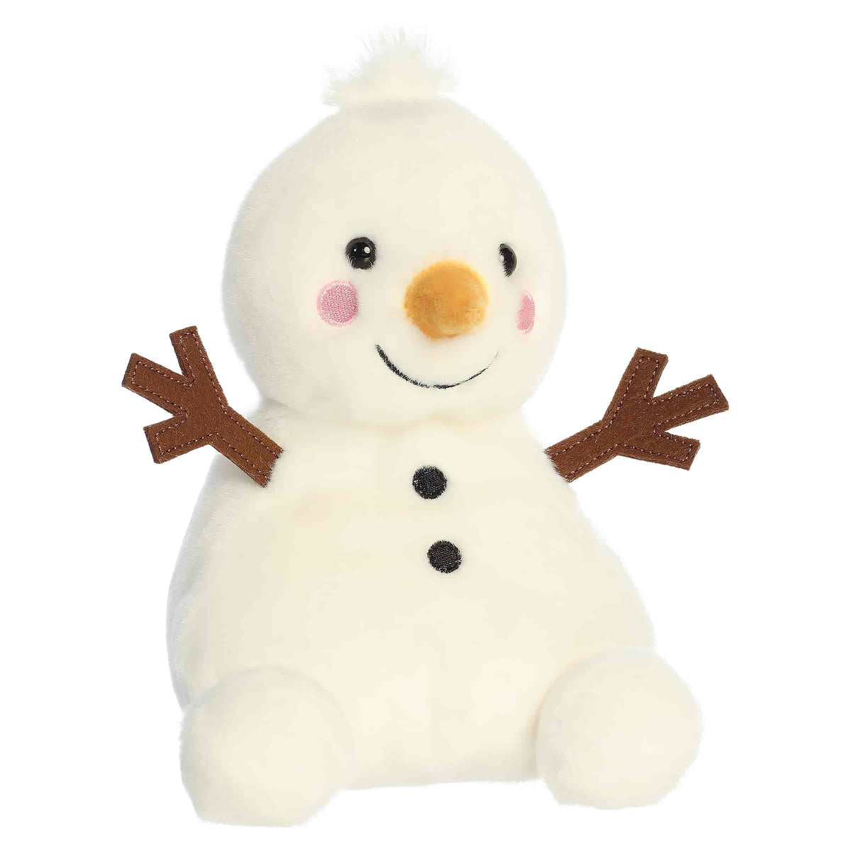 Aurora Palm Pals Party Sized 7.5" Twig Snowman Festive Plush