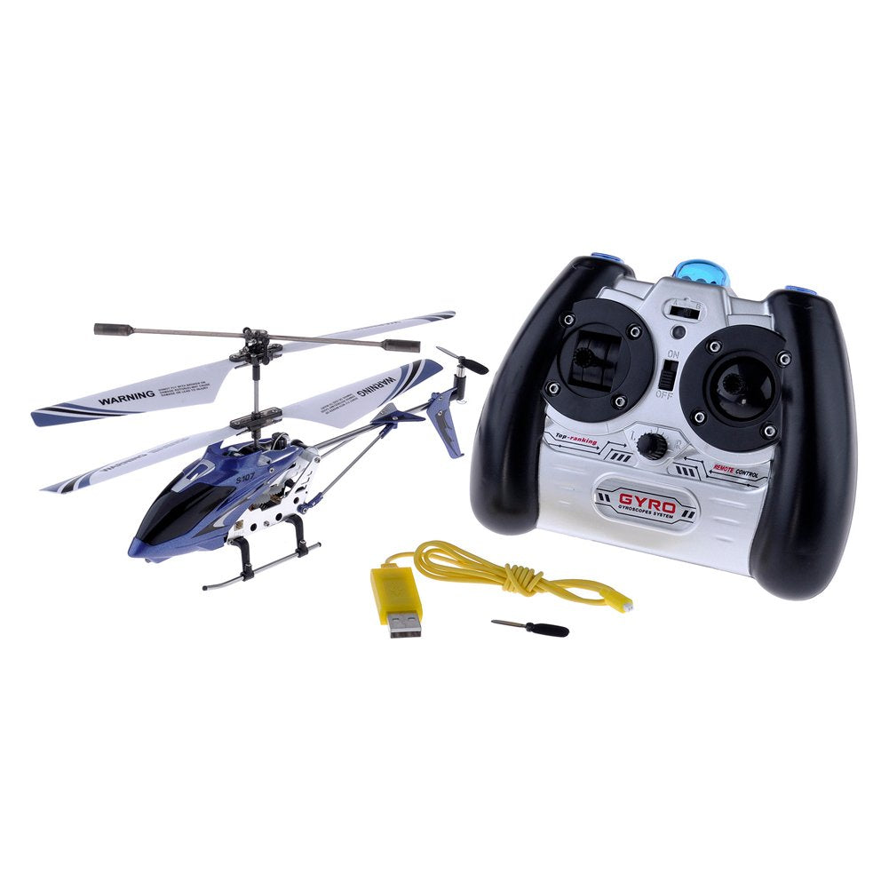 Syma S107G 3 Channel RC Helicopter with Gyro, Blue