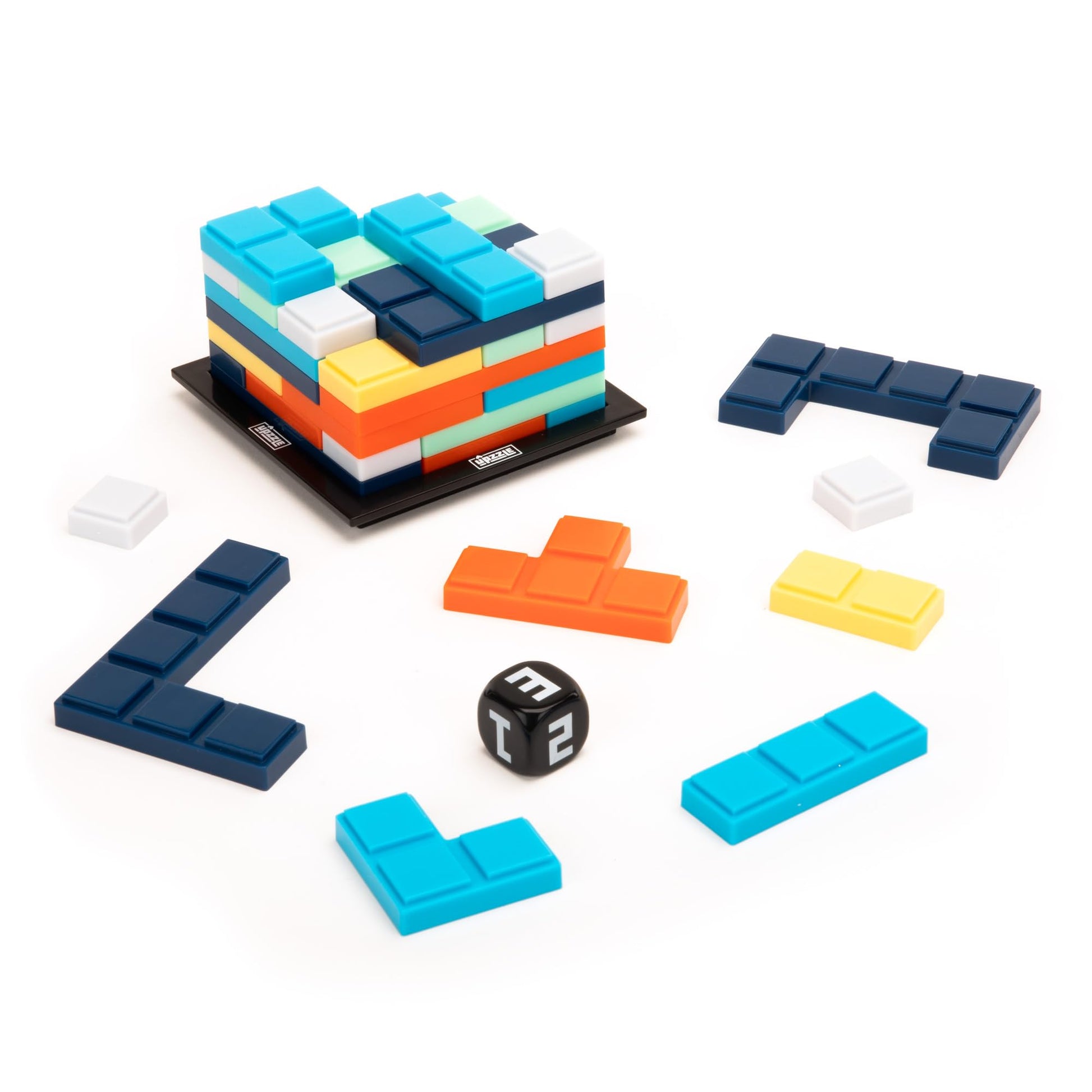 Educational Insights Upzzle - 2 Player Strategy Board Games for Adults and Family, 3D Stacking Puzzle Game for Kids 8-12, Brain Teaser, Critical