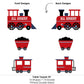 Big Dot of Happiness Railroad Party Crossing - Steam Train Birthday Party or Baby Shower Centerpiece Sticks - Table Toppers - Set of 15