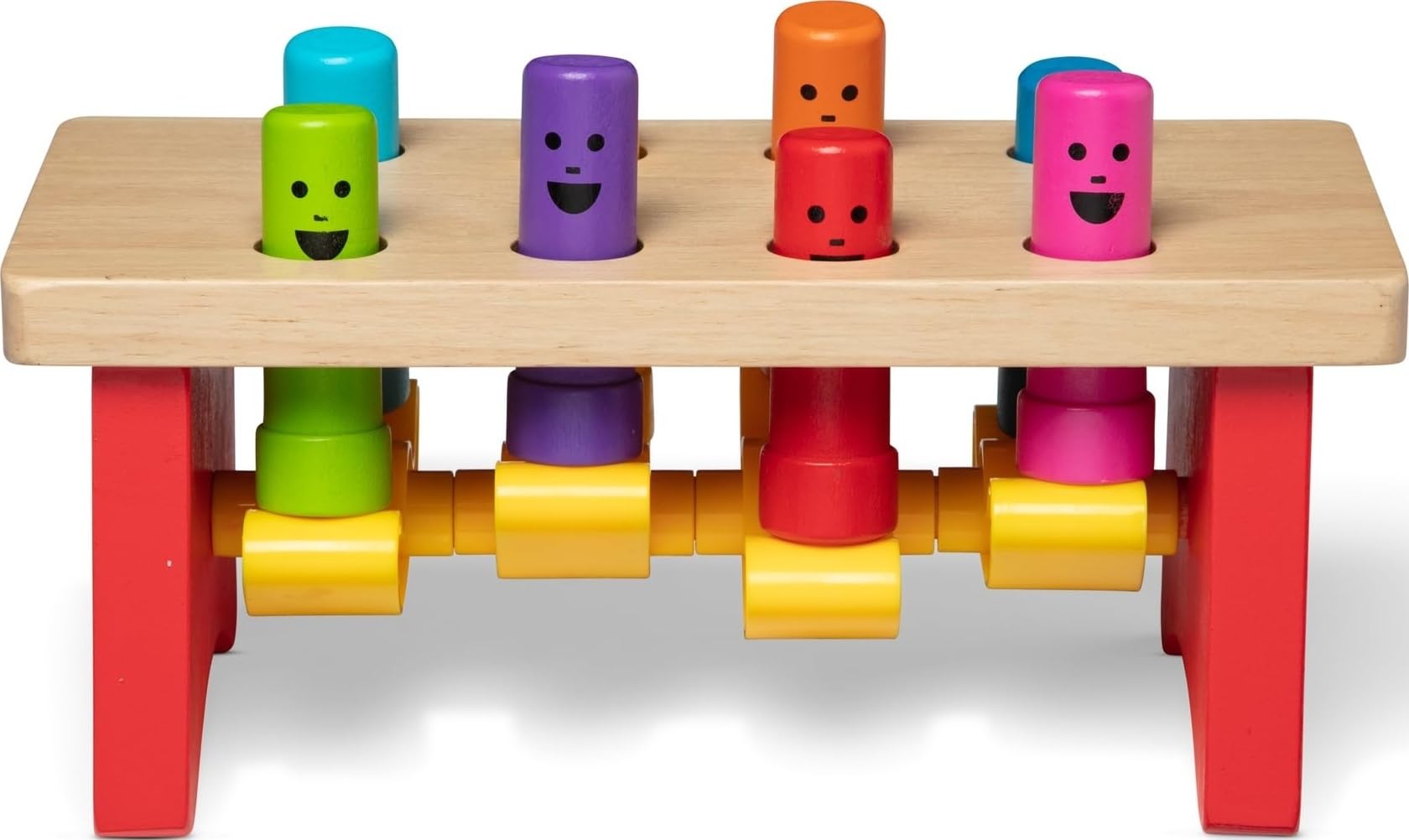 MeMelissa & Doug Deluxe Pounding Bench Wooden Preschool Learning Toy with Mallet Classic Wooden Toddler Toys for Ages 2+Lissa & Doug Deluxe Pounding