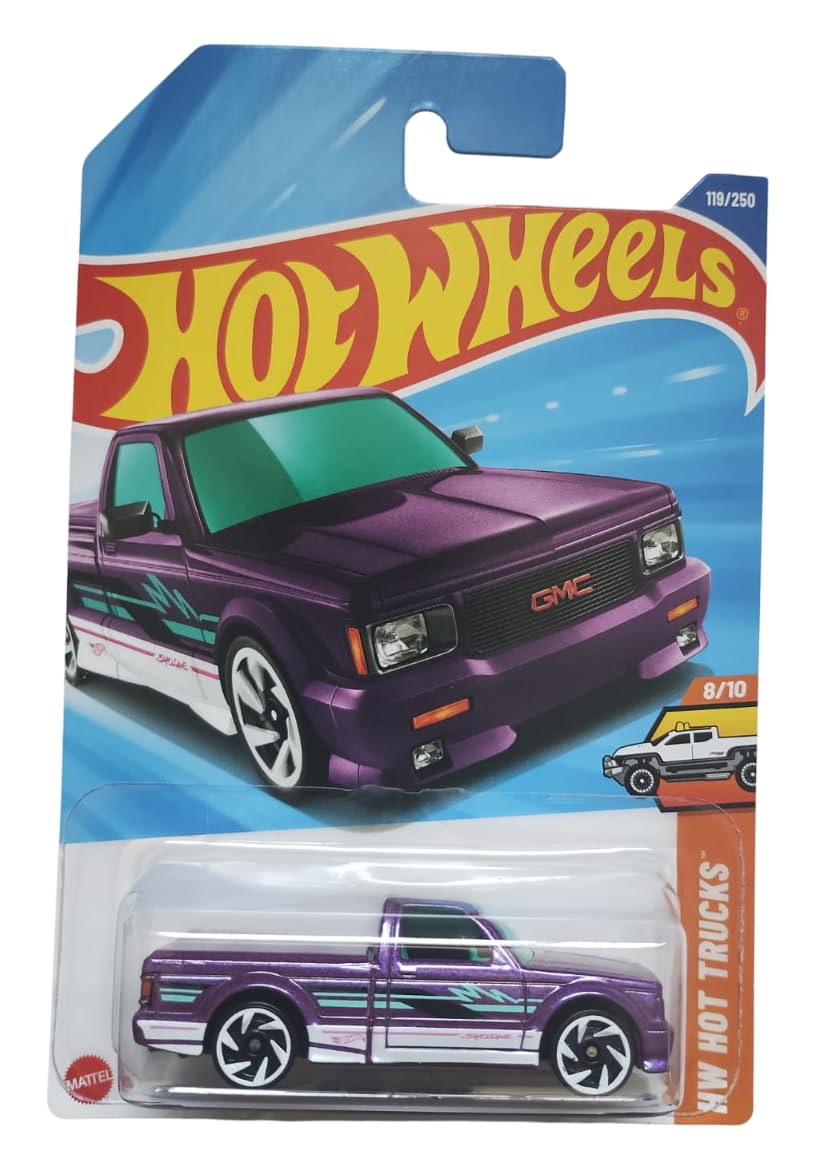 Hot Wheels '91 GMC Syclone [Purple], HW Hot Trucks 8/10, 119/250, 1:64 Scale Diecast Car