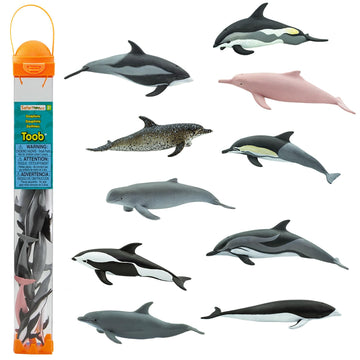 Safari Ltd. Dolphin TOOB - 10 Miniature Dolphin Figurines - Educational Toy Set for Boys, Girls and Kids Ages 3+