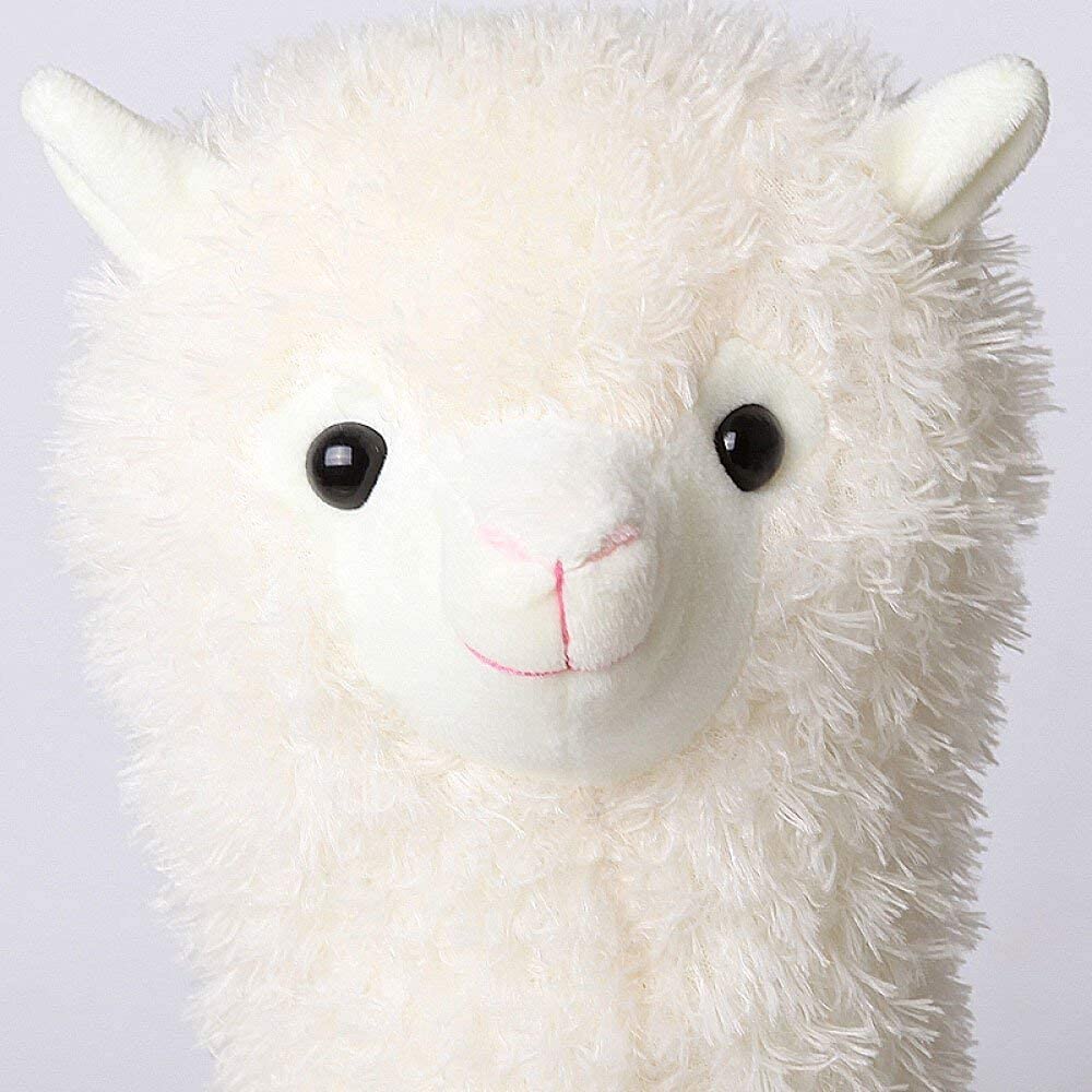 Maomoto Alpaca Plush Toy, 18 Inch Llama Stuffed Animal Large Llamacorn Alpaca Doll Plushie Hug Pillow Soft Fluffy Cushion White Alpaca Soft Toy Plush