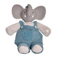 Mini Alvin The Elephant Baby Toy - 8 inch Organic Cotton Plush with Natural Rubber Teether Head | Safe Non-Toxic Newborn Teething Toy & Soft Cuddle