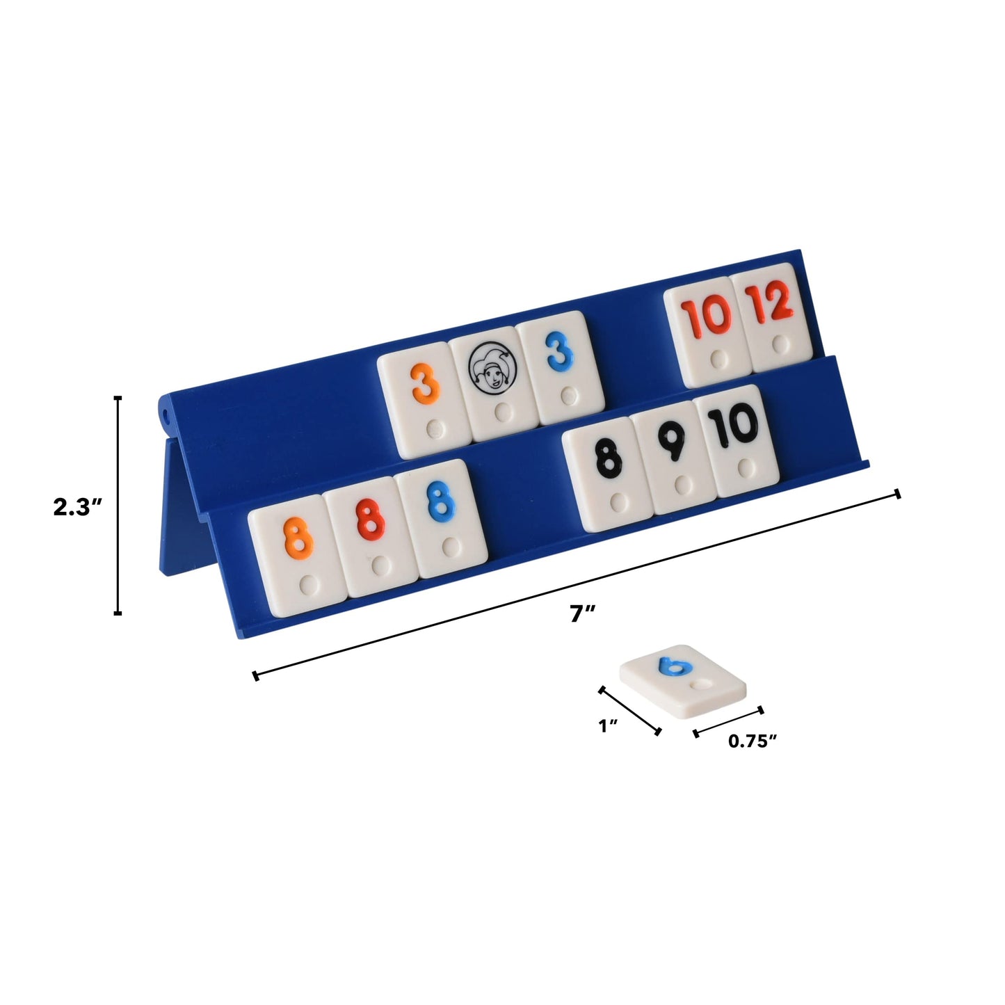 Point Games Classic Mini Rummy Game Set with 4 Exclusive Folding Playing Racks in Super Durable Travel Bag, for 2-4 Players Great Gift for Adults