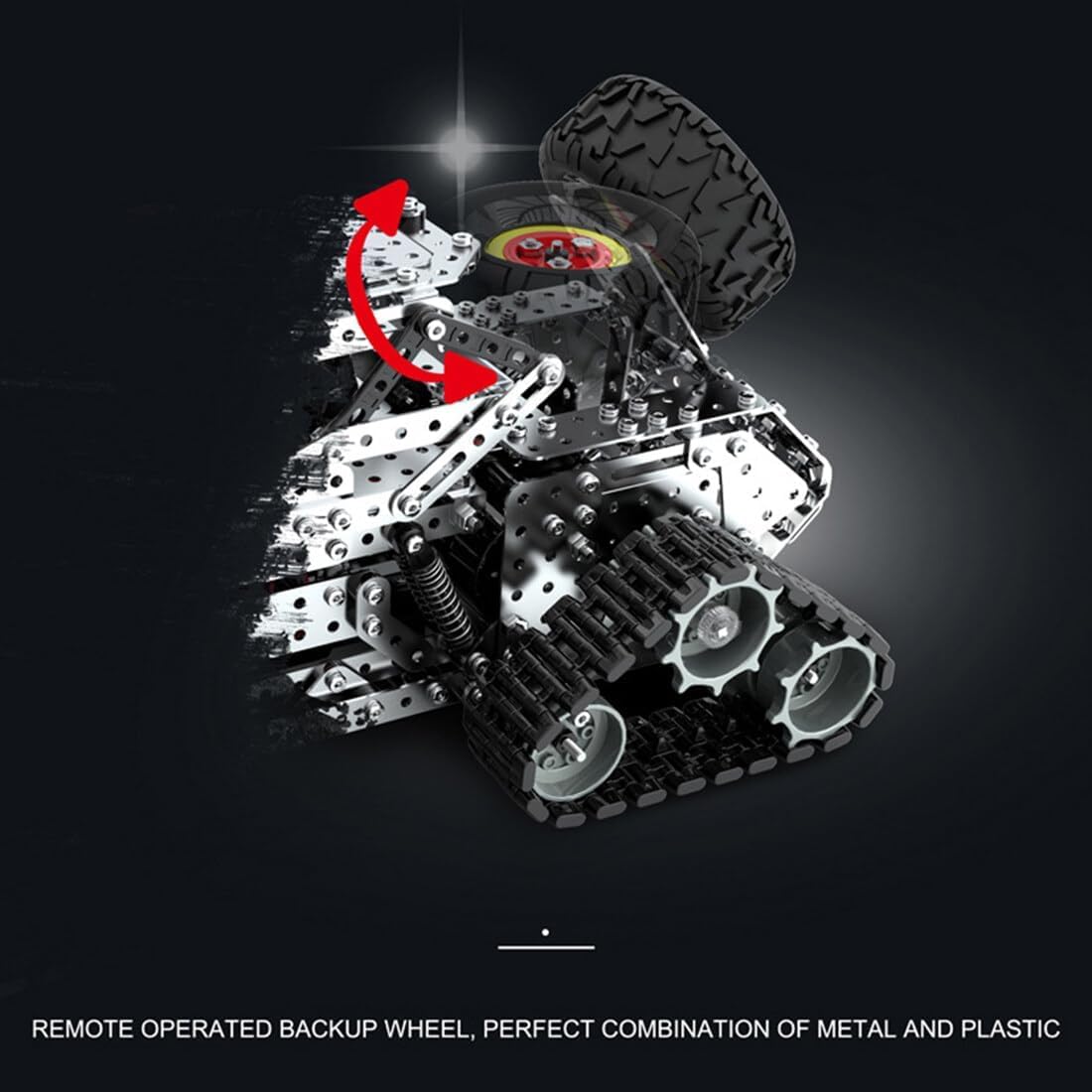 XURUYI Building Sets Stem Assembly Metal 3-D Puzzle Off-Road Model Car Building Kit Construction Set Toys Assemble Remote Control Snowmobile