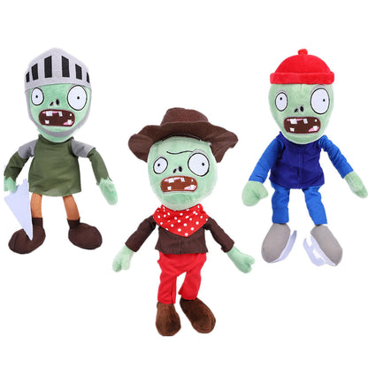 BASHERISE 3 PCS PVZ Plant and Zombies Plush Toy Stuffed Soft Doll, 2023 Upgraded Skating Zombies Soldiers Zombies New Pirate Zombie Plush Figure Toy