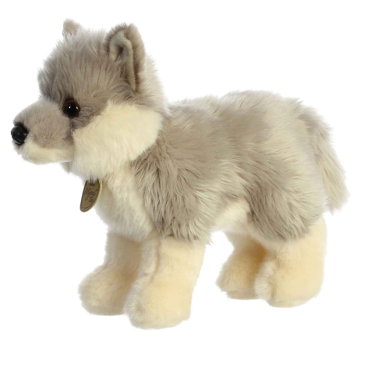 Aurora® Adorable Miyoni® Tots Wolf Pup Stuffed Animal - Lifelike Details Make a Cherished Companion - Perfect for Decorating Bedrooms or Classrooms