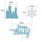 Qertesl Frozen Castle Birthday Cake Topper,3Pcs Winter Wonderland Themed