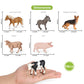 Volnau Farm Animal Toys Figurines 14PCS Barn Figures for Toddlers Kids Preschool Educational Cow Sheep Cock Hen Dog Pig Sets Christmas Decoration Gift