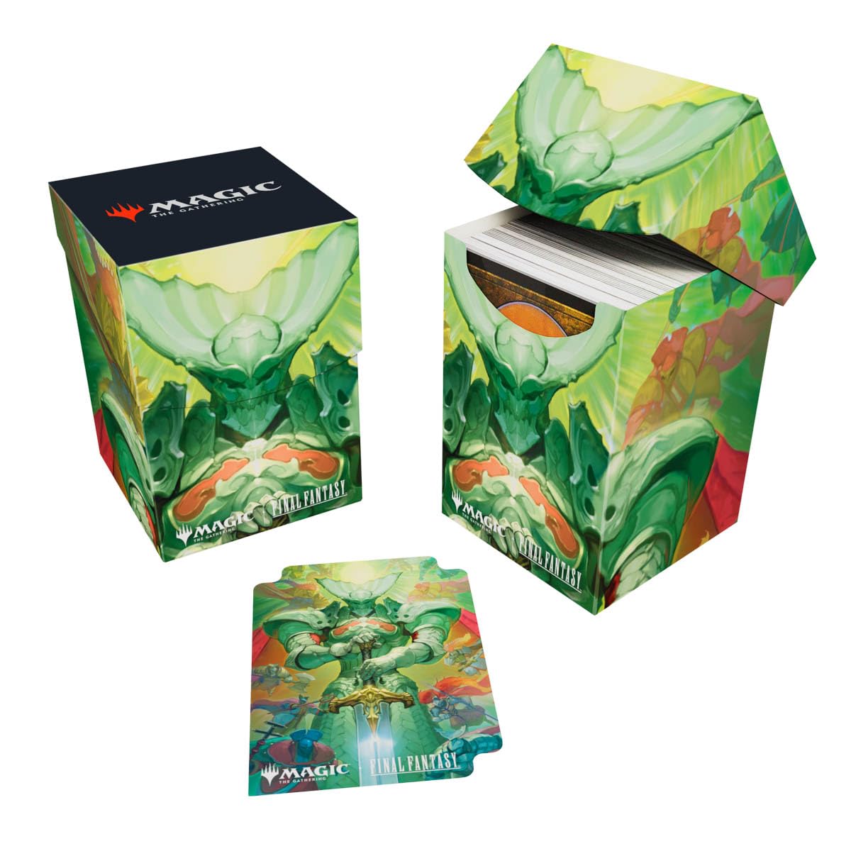 Ultra Pro - Final Fantasy x Universes Beyond Summon Knights of The Round 100+ Deck Box for Magic: The Gathering | Trading Card Accessories