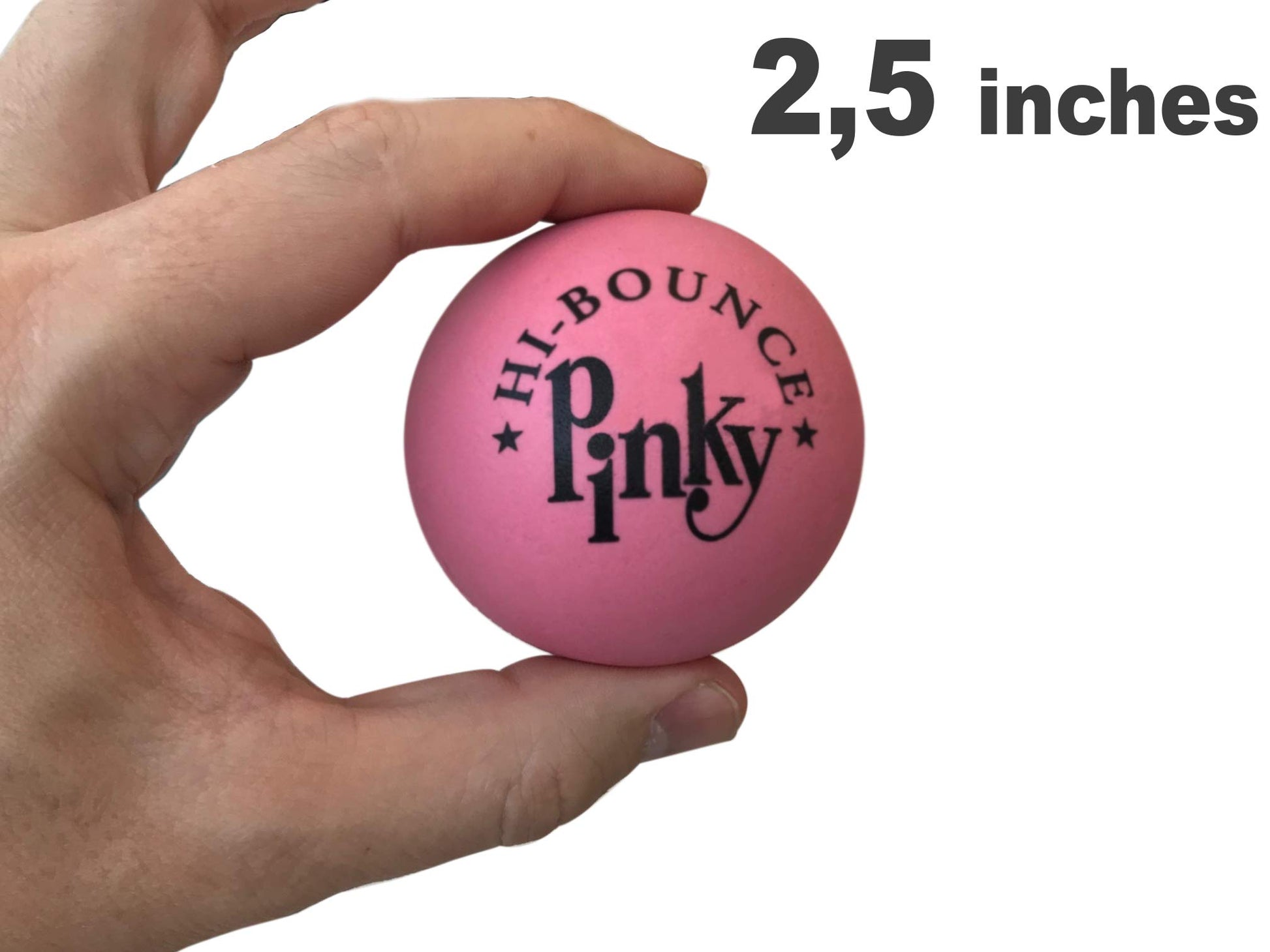Premium Rubber Ball 24 Balls Pack Pinky Bouncy Ball Colorful Display Box and Balls Combo Party Supplies Real Solid Rubber High Bounce Pink Ball Wall