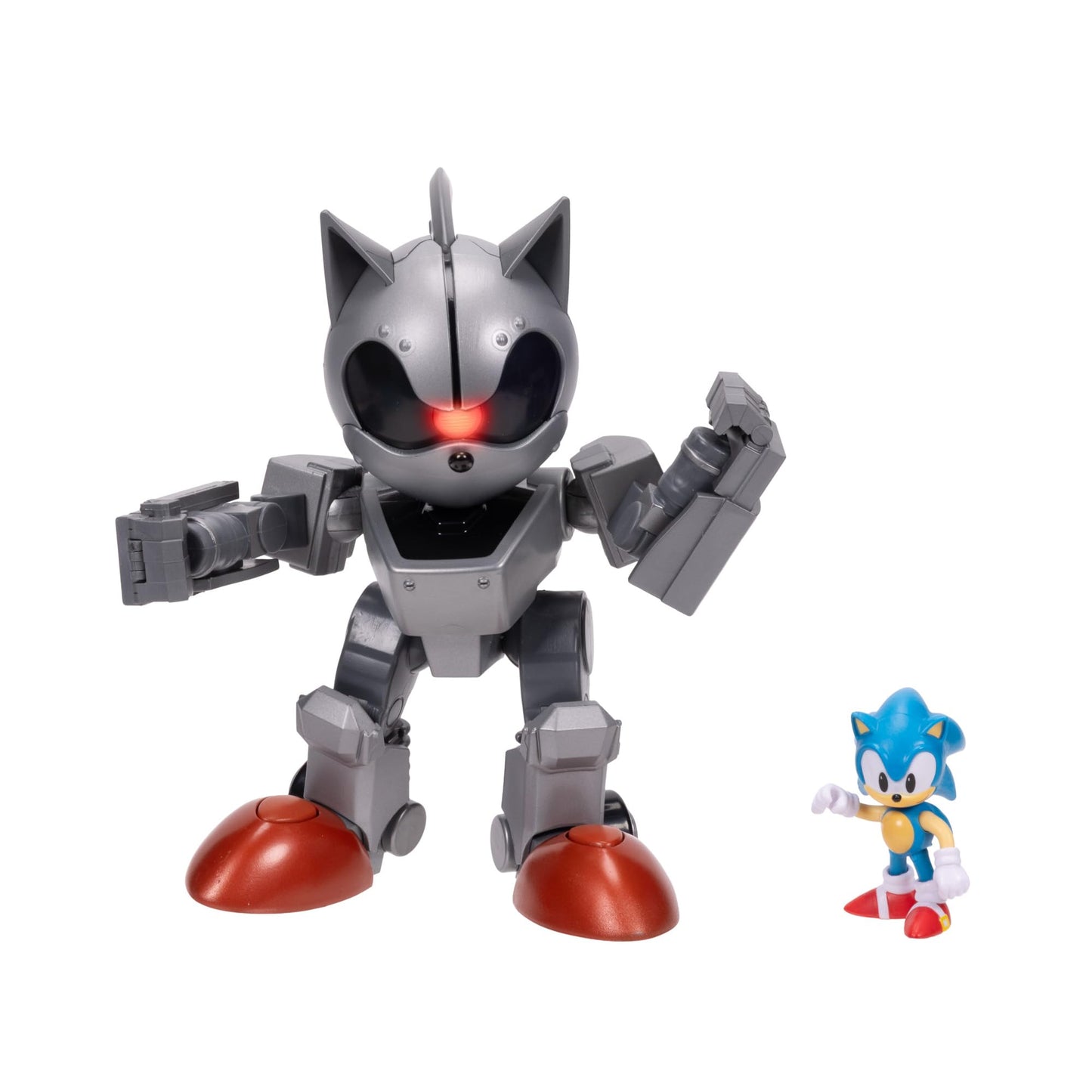 Sonic The Hedgehog - JAKKS Pacific - Giant Mecha Sonic Battle Set - Articulated Figures - Official Licensed - Kids Toy