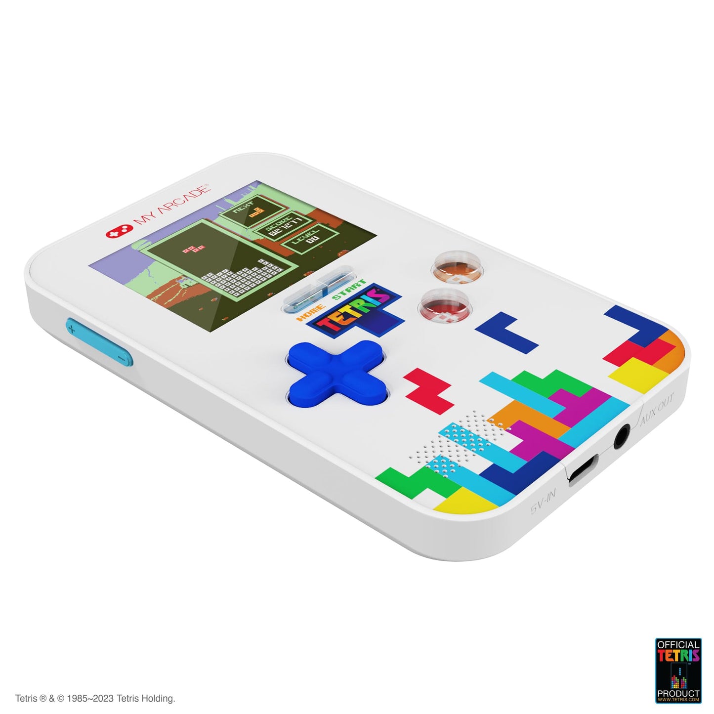 My Arcade Tetris Go Gamer and Travel Case : Classic Arcades, Handheld Console with 301 Games for Kids and Adults, 2.5 Inch Screen