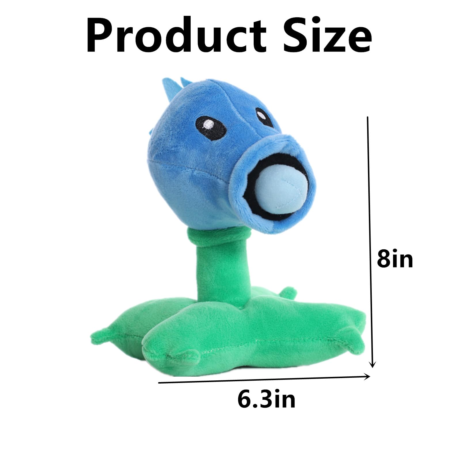 JHESAO 8" Pea Plants and Zombies Peashooter Plush Zombies Toys PVZ Plush 1 2 Stuffed Soft Doll Ice Pea Toy New