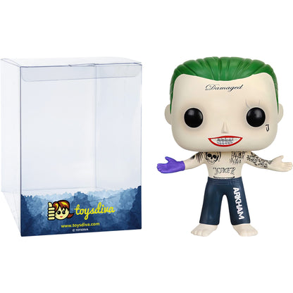 Funko The J o k e r : P o p ! Heroes Vinyl Figurine Bundle with 1 Compatible 'ToysDiva' Graphic Protector (096-08659 - B)