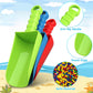 LNCOJOLM 3 PCS Thick 9" Beach Shovel Spade Scoop Trowel Sand Toys for Kid Toddler Adult, Plastic Heavy Duty Garden Digging Planting Shovel Tool Kit