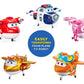 Super Wings 5-Pack, Jett, Paul, Dizzy, Golden Boy & Sunny Transforming Action Figures Toy Planes for Preschool Kids 3-5 Years