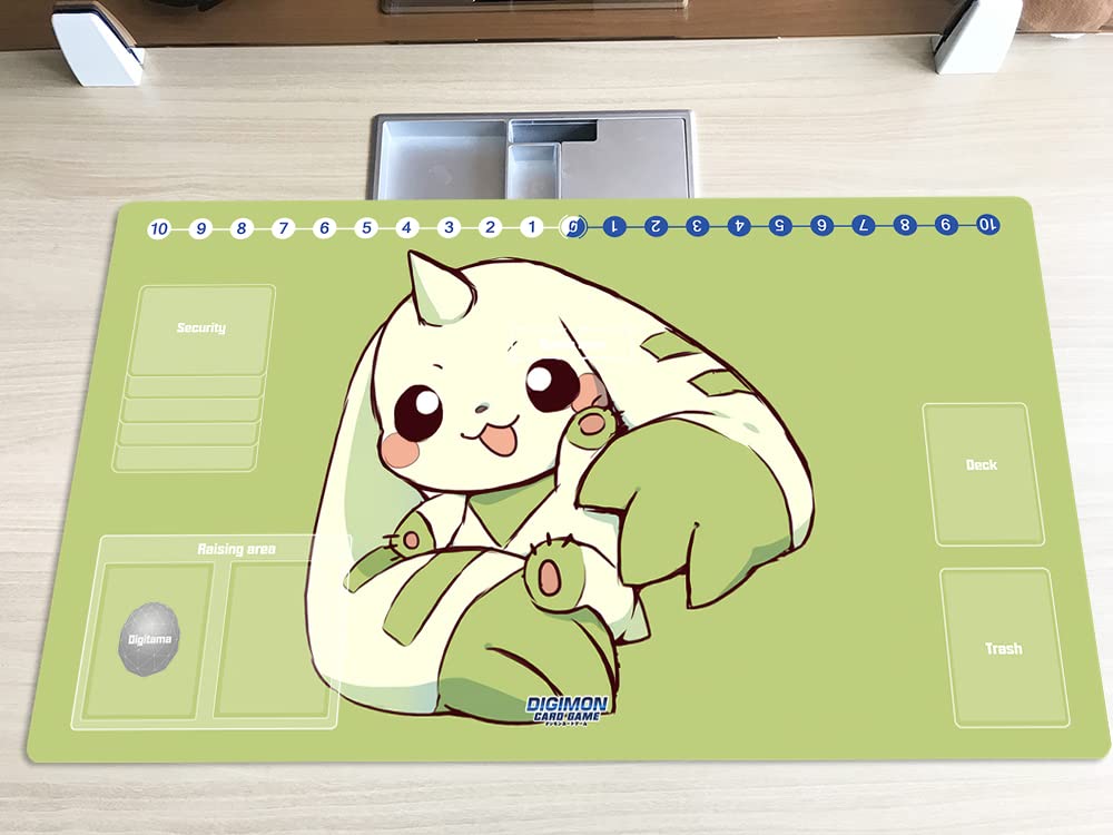 Mlikemat New DTCG Duel Playmat Digimon Board Terriermon Trading Card Game Mat Desk Pad + Free Bag (ZD002-033-SM)