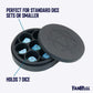 FanRoll Silicone Round Dice Case: Black, Role Playing Game Dice Accessories for Dungeons and Dragons
