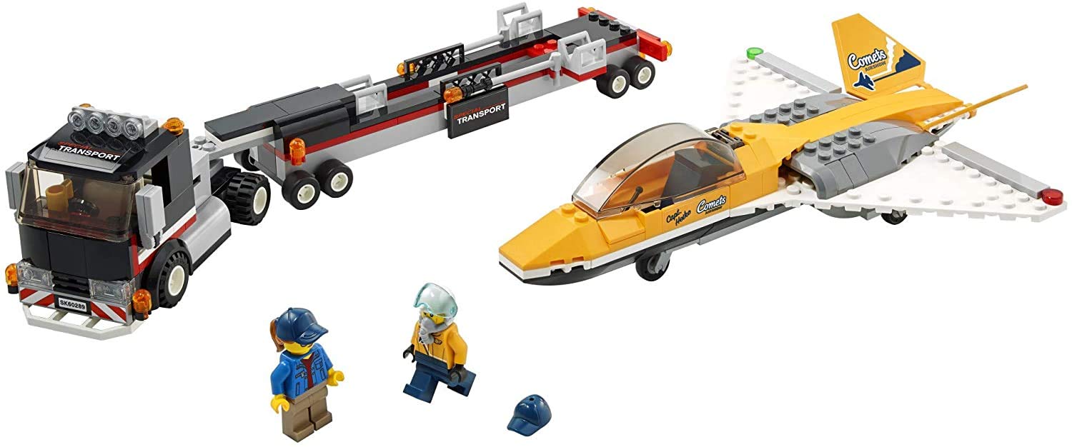 LEGO City Airshow Jet Transporter 60289 Building Kit; Fun Toy Playset for Kids, New 2021 (281 Pieces)