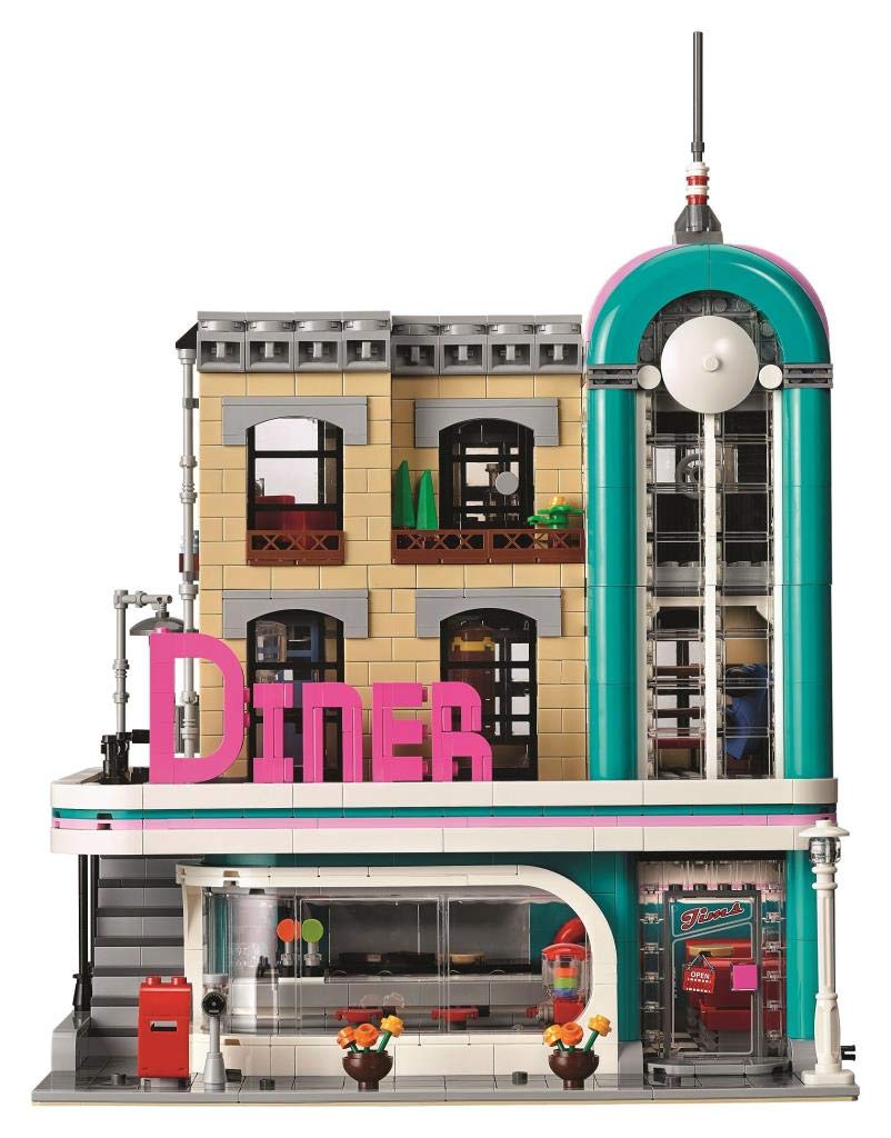 LEGO Creator Expert Downtown Diner 10260 Building Kit, Model Set and Assembly Toy for Kids and Adults (2480 Pieces)