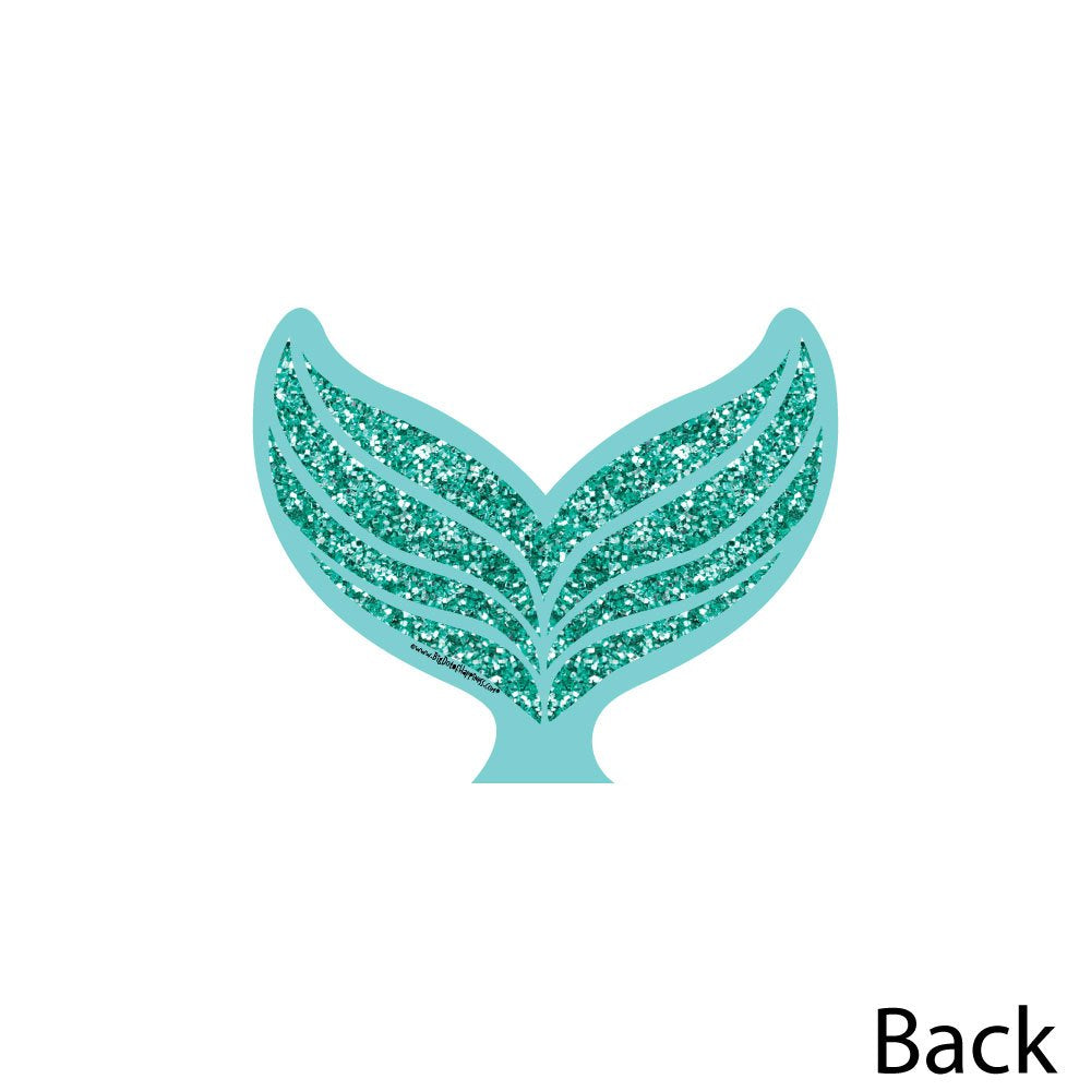 Big Dot of Happiness Let's Be Mermaids - Tail Decorations DIY Baby Shower or Birthday Party Essentials - Set of 20