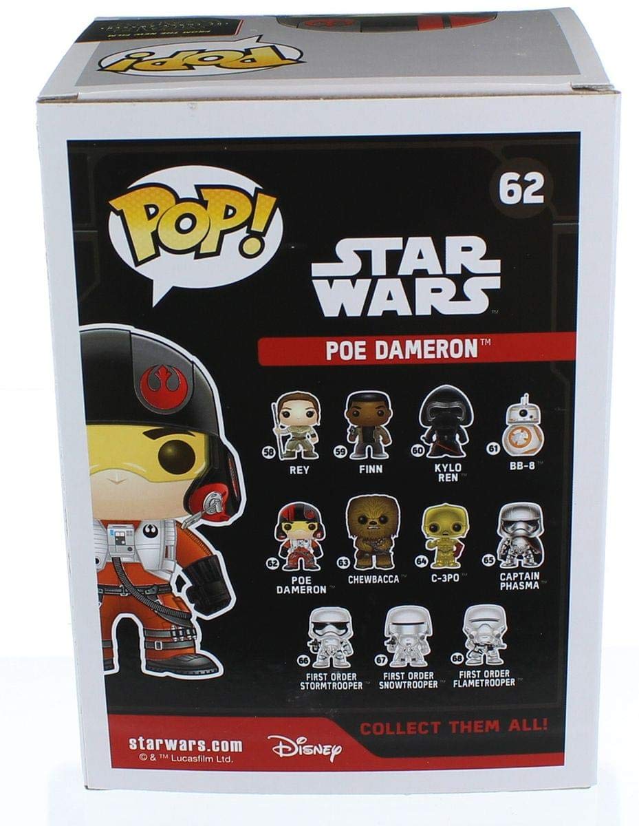 Funko Star Wars Pop Poe Dameron Vinyl Figure, Multi-Colour (6222), Multicoloured