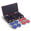 Hathaway Shuffleboard Pucks Set of 8 - Regulation Sized Shuffleboard Discs with Dimpled Top for Easy Grip & Beveled Edge for Better Control, & Sturdy
