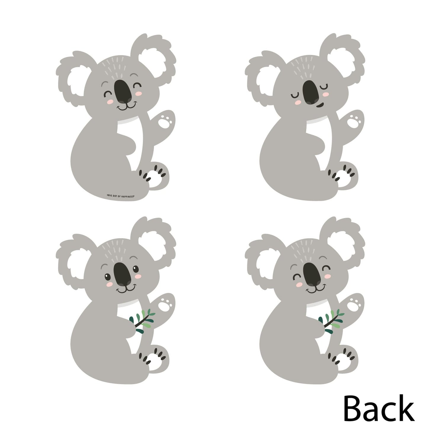 Big Dot of Happiness Koala Cutie - Waving Koala Decorations DIY Bear Birthday Party and Baby Shower Essentials - Set of 20