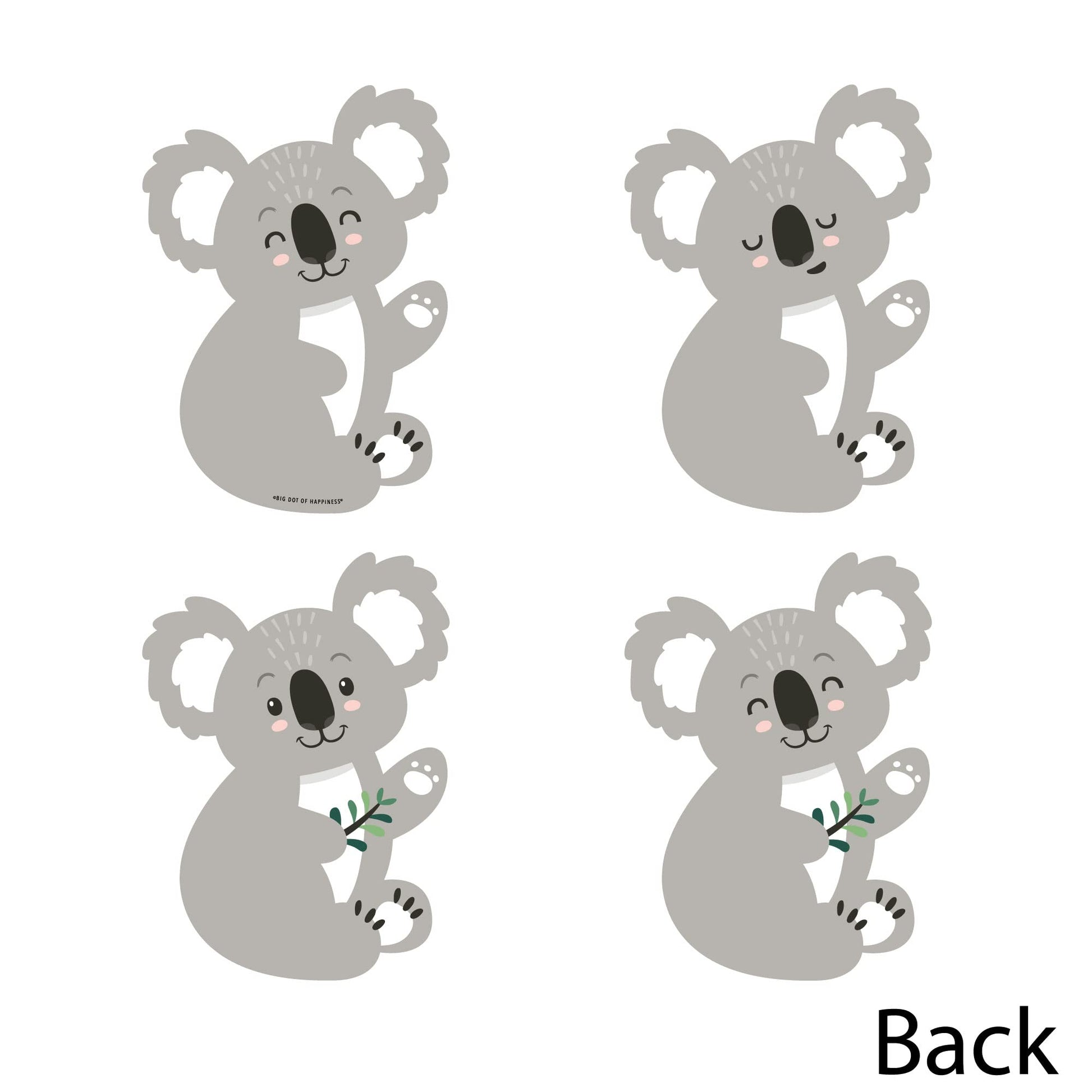 Big Dot of Happiness Koala Cutie - Waving Koala Decorations DIY Bear Birthday Party and Baby Shower Essentials - Set of 20