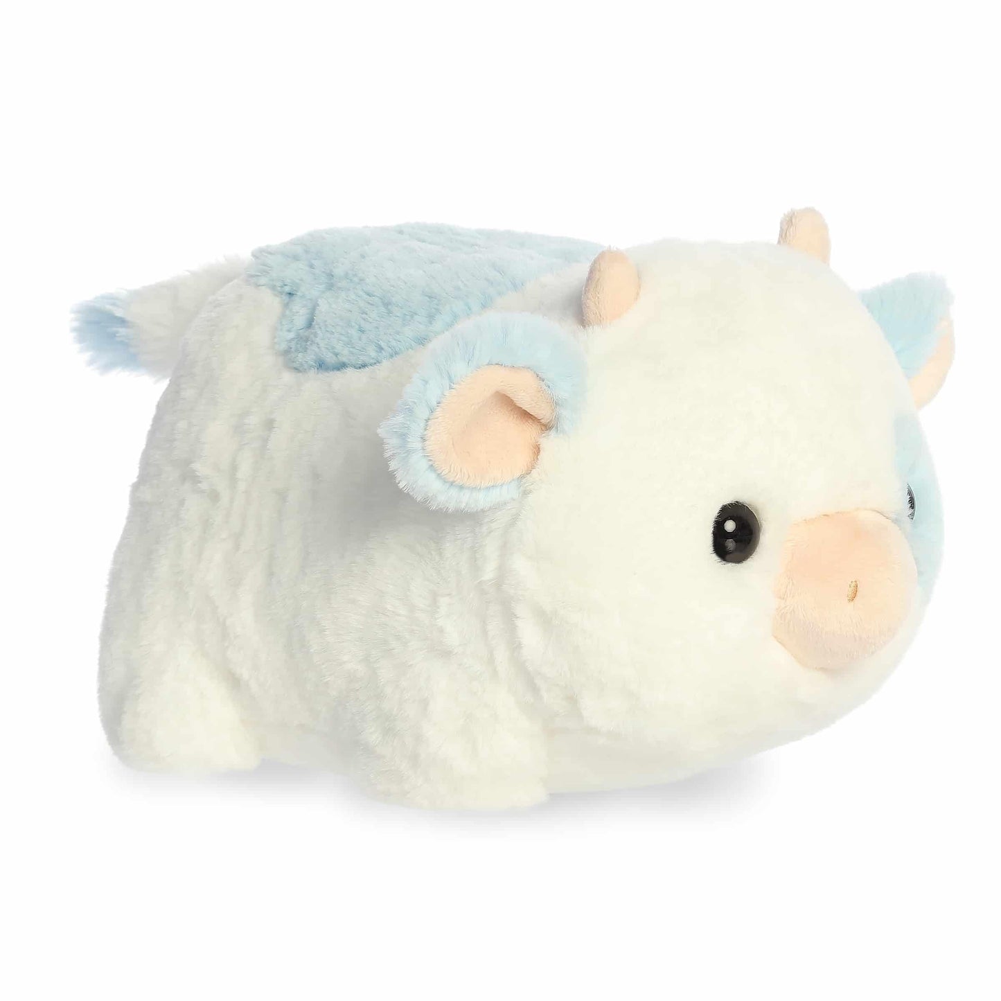 Aurora® Adorable Spudsters™ Bonnie Blueberry Cow™ Stuffed Animal - Round Shape Makes for Comforting Cuddles - Perfect for Kids All Ages and Animal