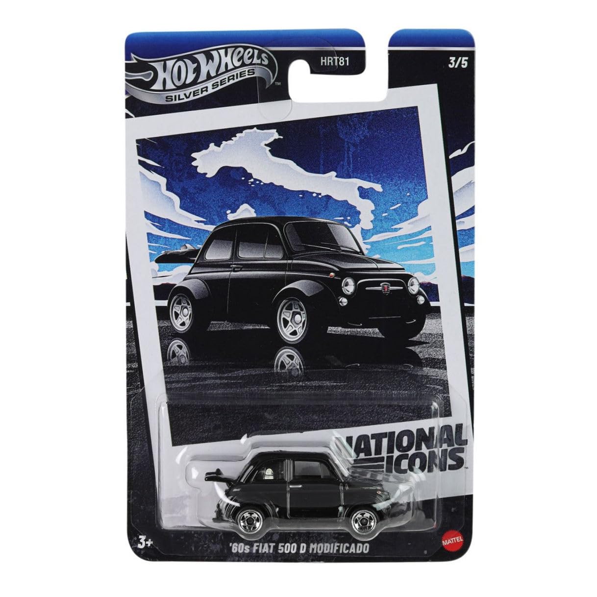 Hot Wheels National Icons Collection Silver Series - 5-Car Die?Cast Bundle, 1:64 Scale, Ages 3+ (HRT81?956G)