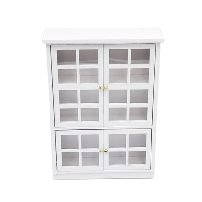 SXFSE Dollhouse Decoration Accessories,1:12 Dollhouse Furniture Miniature Bookshelf Cabinet Living Room Pretend Toy