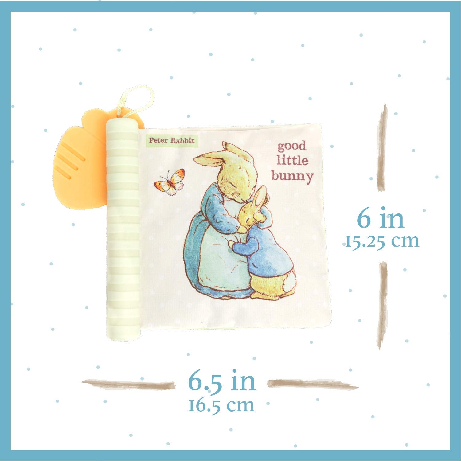Beatrix Potter Peter Rabbit Soft Teether Book with Sensory Spine and Carrot Toy
