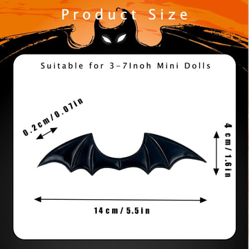 Creative Doll Accessories, 5-Piece Set of Adorable Wings, Suitable for Dolls Between 3.94-6.69 Inches (10-17 Cm), Rope-Bound, Giving Them a Pair