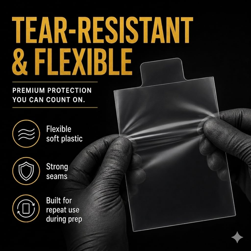 Coolbyl 500 Tabbed Card Sleeves - Easy-Pull Design for Grading Submission, Fit Card Savers & Semi-Rigid Card Holders, Clear Archival-Grade Material