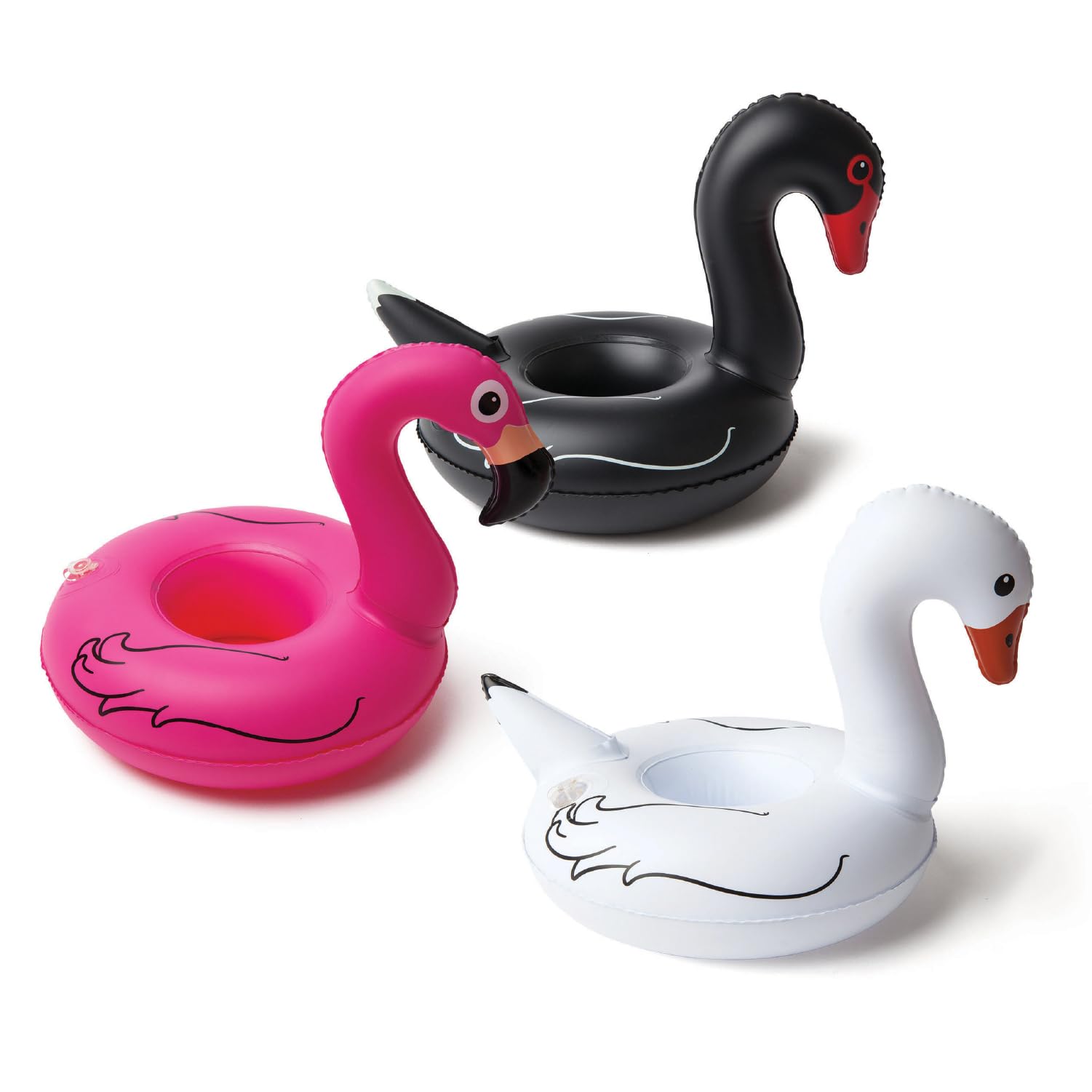 Inflatable Swan Drink Holder, Floating Cup Holder for Pool and Hot Tub, Novelty Beverage Float for Outdoor Water Fun