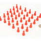 Plastic Pawns: Set of 36 Red Color Board Game Playing Pieces