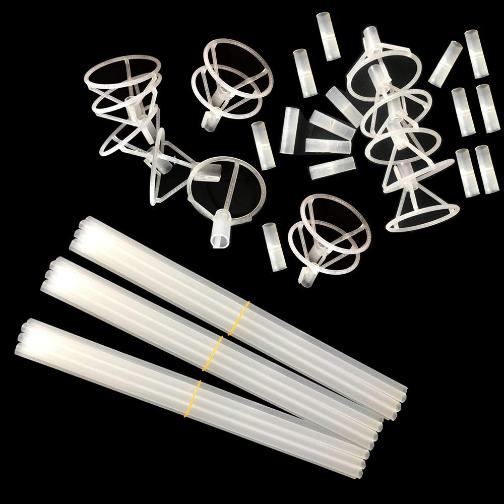 20 Packs Balloon Sticks, 27" Long Large Balloon Stands Holders with Base for Table Desktop Centerpieces