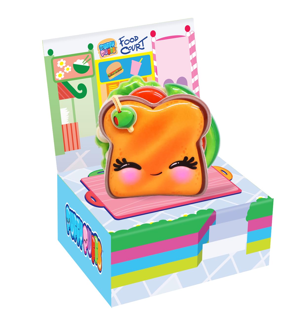 Puffy Puffs (10 Pack) - 3D Collectible Puffy Characters for Kids, 70+ Reusable Stickers to Create 100s of Fun Foodie Creations - Craft, Classroom