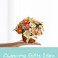 DIY Felt Flower Art Craft Kit, DIY Felt Daisy Bouquet Kit,Floral Gifts,Beginner Craft Kit,Arrange Pre-Cut Felt Flowers and Foliage