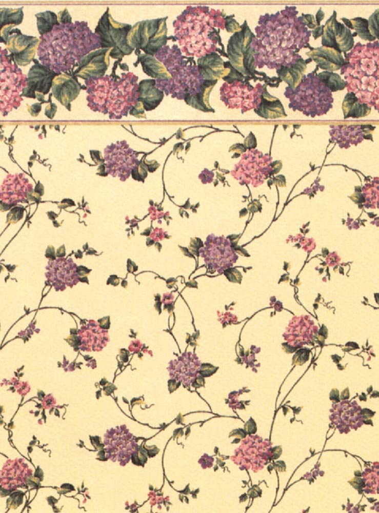 Melody Jane Dollhouse Kismet Violet Miniature Print 1:12 Scale Wallpaper 3 Sheets