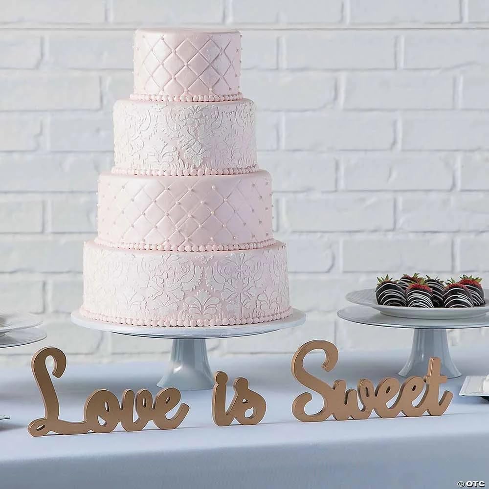 Love is Sweet Gold Table Decor Set (wood) Home Decor and Wedding