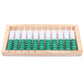 szzijia 9-Bead 11 Column Abacus Counting Frame for Kids Math Education Wooden Framed Green White Color